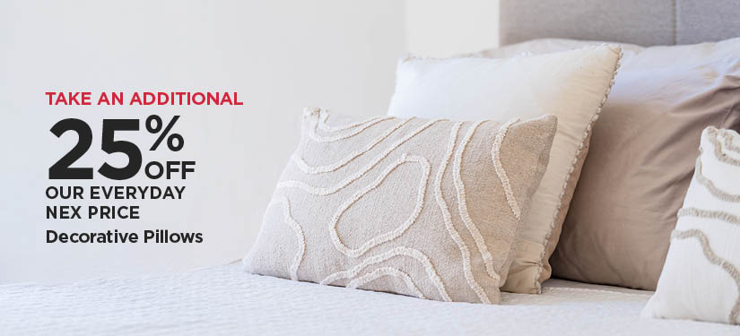 Take An Additional 25% Off Our Everyday NEX Price Decorative Pillows