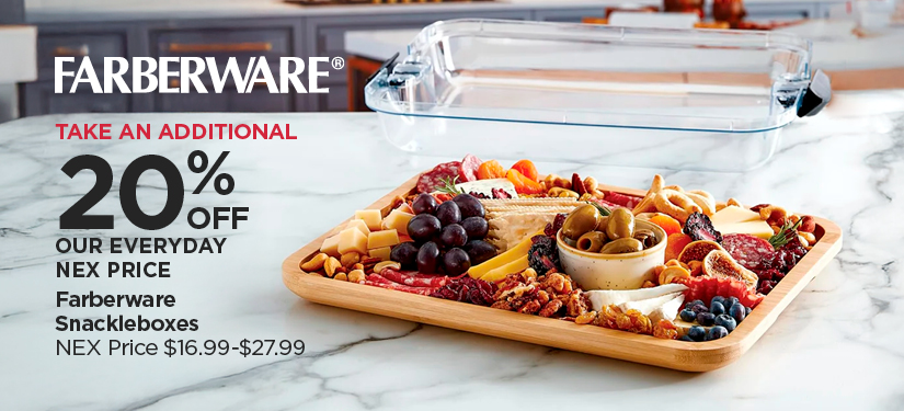 Take An Additional 20% Off Our Everyday NEX Price Farberware Snackleboxes, Reg $16.99-$27.99