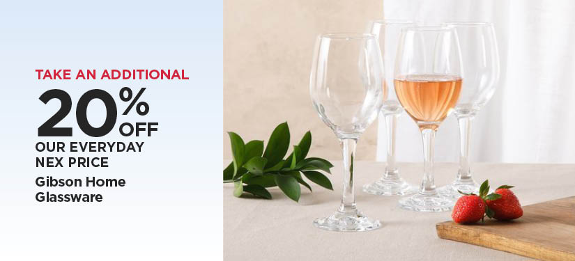 Take An Additional 20% Off Our Everyday NEX Price Gibson Home Glassware