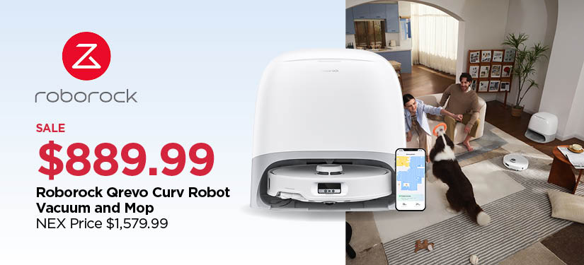 $889.99 Roborock Qrevo Curv Robot Vacuum and Mop, Reg $1579.99