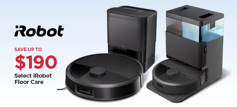 Save Up To $80 Select iRobot Floor Care