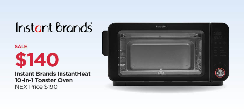 $140 Instant Brands InstantHeat 10-in-1 Toaster Oven, Reg 190