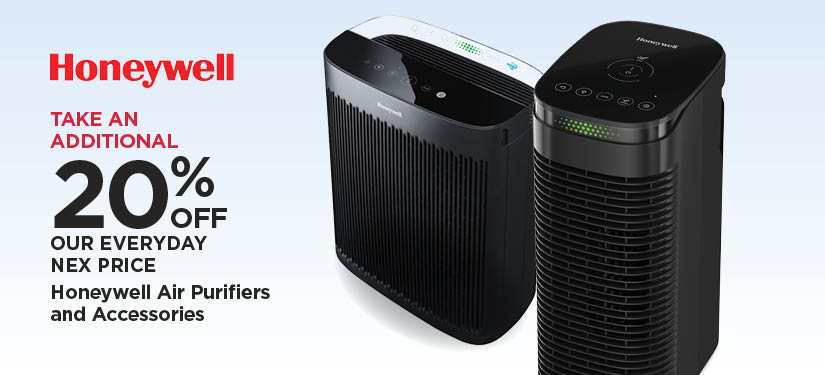 Take An Additional 20% Off Our Everyday NEX Price Honeywell Air Purifiers and Accessories