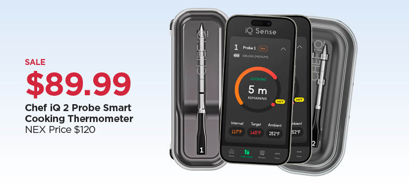 $89.99 Chef iQ 2 Probe Smart Cooking Thermometer, Reg $120