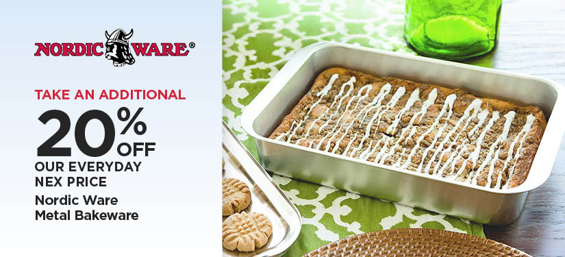 Take An Additional 20% Off Our Everyday NEX Price Nordic Ware Metal Bakeware