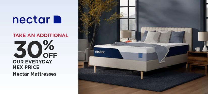 Take An Additional 30% Off Our Everyday NEX Price Nectar Mattresses