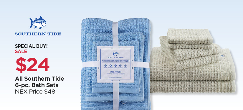Take An Additional 50% Off Our Everyday NEX Price Southern Tide 6-pc. Bath Set, Reg $48