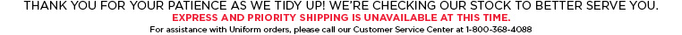 Express and Priority shipping unavailable until Wednesday