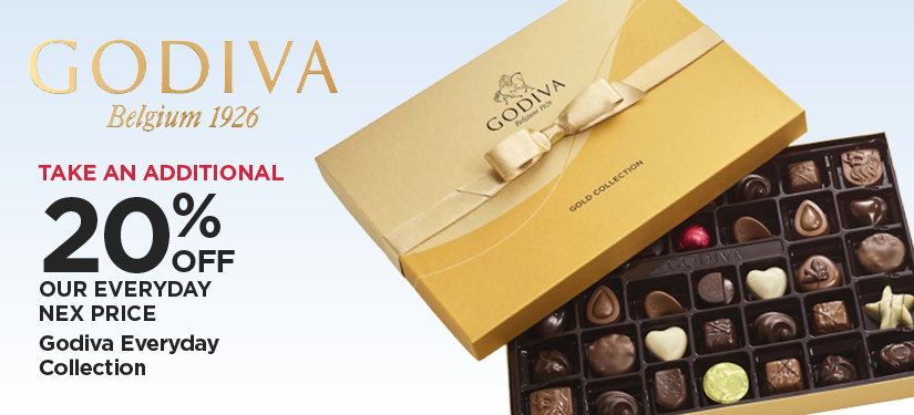 Take An Additional 20% Off Our Everyday NEX Price Godiva Everyday Collection