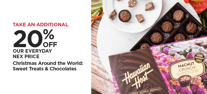 Take An Additional 20% Off Our Everyday NEX Price Christmas Around The World: Sweet Treats & Chocolates