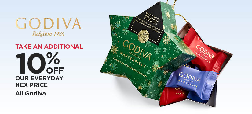 Take An Additional 10% Off Our Everyday NEX Price All Godiva