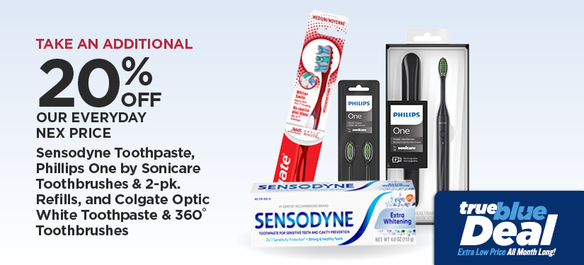 Take An Additional 20% Off Our Everyday NEX Price Sensodyne Toothpaste, Phillips One by Sonicare