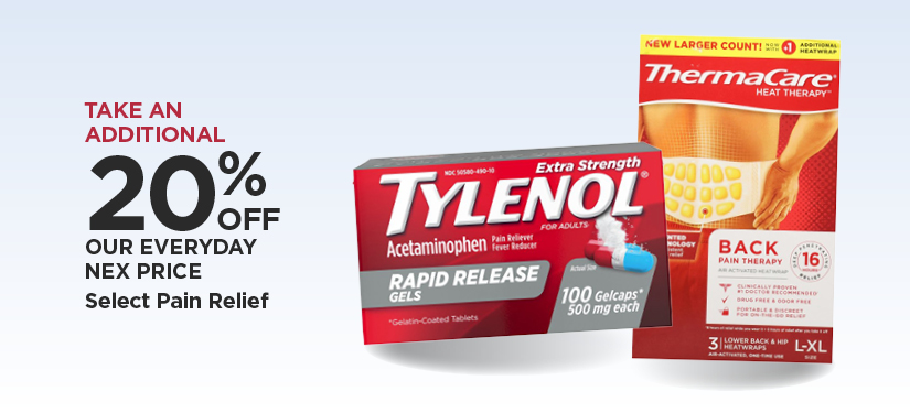 Take An Additional 20% Off Our Everyday NEX Price Select Pain Relief