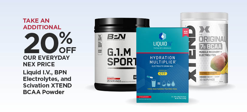 Take An Additional 20% Liquid I.V., BPN Electrolytes, and Scivation XTEND BCAA Powder
