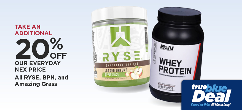 Take An Additional 20% Off Our Everyday NEX Price All RYSE, BPN, and Amazing Grass
