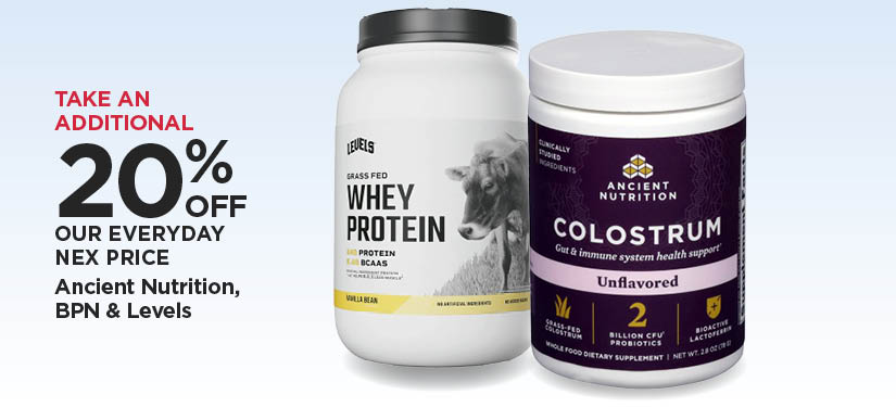 Take An Additional 20% Off Our Everyday NEX Price Ancient Nutrition, BPN & Levels