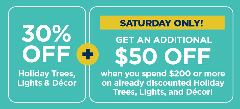 Take An Additional 30% Christmas Décor plus $50 off