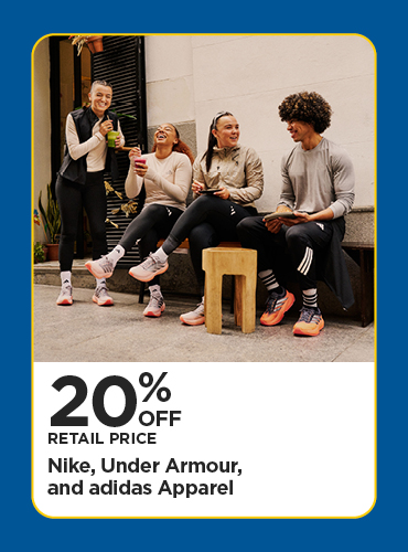 20% Off Retail Price Nike, Under Armour, and adidas Apparel