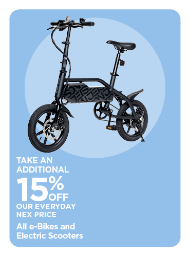 15% Off All Bikes, Scooters Skateboards & Helmets