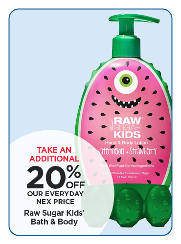 20% Off Raw Sugar Kids Bath & Body