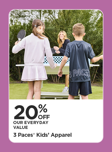 20% Off Our Everyday Value 3 Paces Kids' Apparel