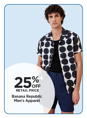 25% Off Banana Republic Mens Apparel 