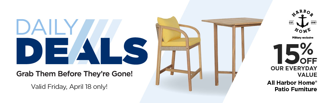 15% off All Harbor Home Patio Furniture