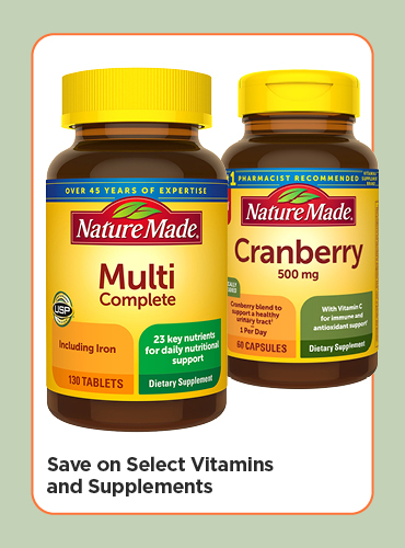 Save on Select Vitamins and Supplements