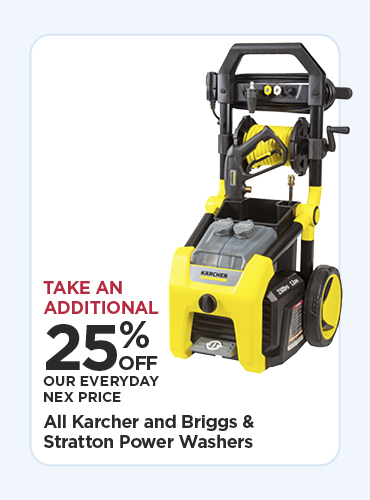 25% Off All Karcher and Briggs & Stratton Power Washers