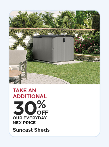 30% off Suncast Sheds