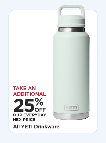 Take an Additional 25% off all Yeti drinkware