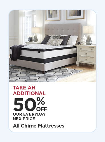 50% off Entire Stock of Chime Mattresses