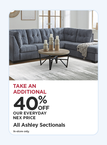 40% off Entire Stock Ashley Sectionals