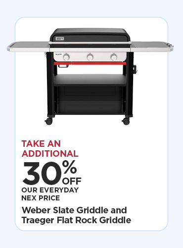 Take an Additional 30% off Weber Slate Griddle and Traeger Flat Rock Griddle