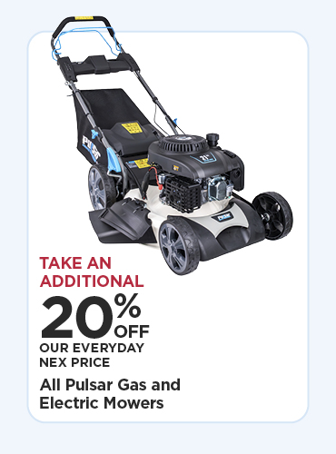 Take an Additional 20% Off All Pulsar Gas and Electric Mowers