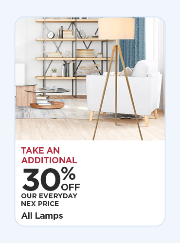 30% off Entire Stock of Lamps
