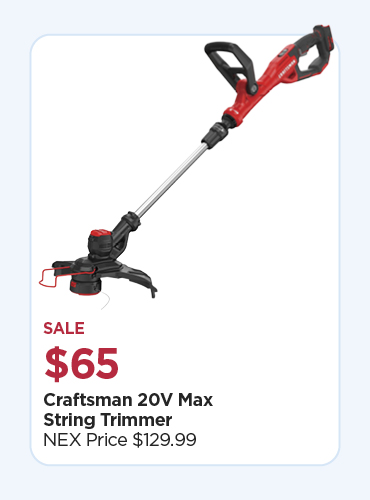 Sale $60 Craftmans 20V Max String Trimmer