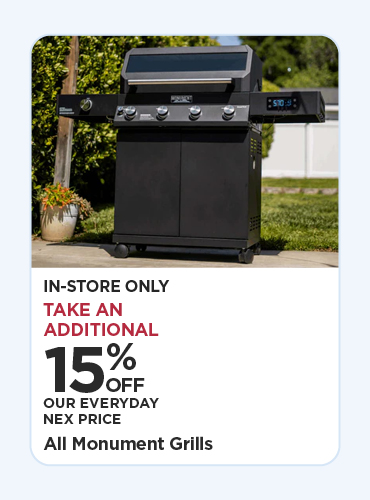 Take an Additional 20% off all Monument grills