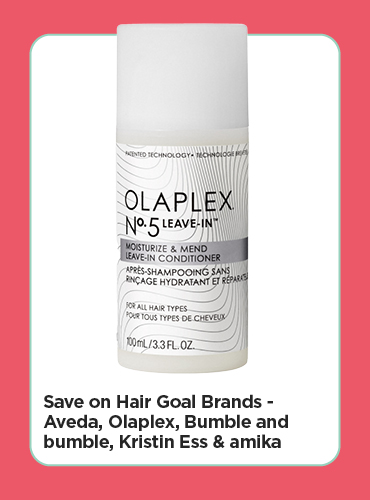 Save on Hair Goal Brands - Aveda, Olaplex, Bumble and bumble, Kristin Ess & amika