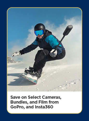 Save on Select Cameras, Bundles, and Film from GoPro, and Insta360