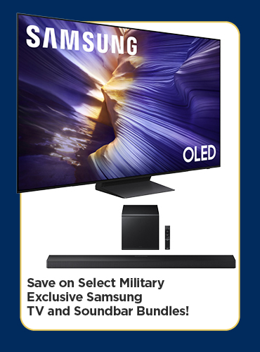 Save on Select TVs from Samsung and LG Save More with Military Exclusive Soundbar Bundles