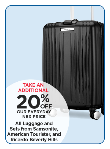 20% Off All Luggage Sets from Samsonite, American Tourister and Ricardo Beverly Hills