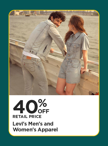 20% Off Retail Price Levi's Men's and Women's Apparel