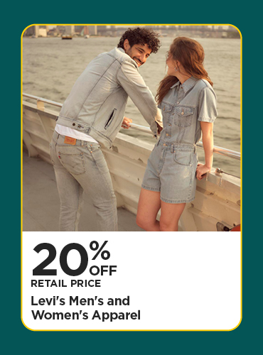 20% Off Retail Price Levi's Men's and Women's Apparel
