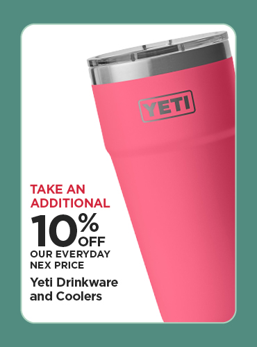 Take An Additional 10% Off Our Everyday NEX Price Yeti Tropical Pink Drink, Hardside, and Softside Coolers