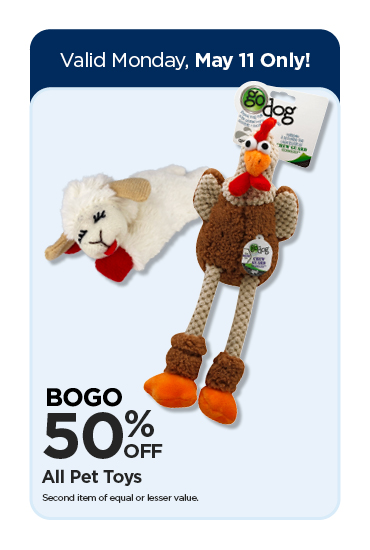 BOGO 50% Off All Pet Toys