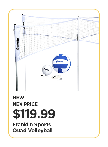 New! $119.99 Franklin Sports Quad Volleyball