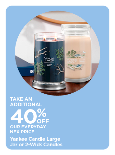 40% Off Yankee Candle Large Jar or 2 Wick Candles