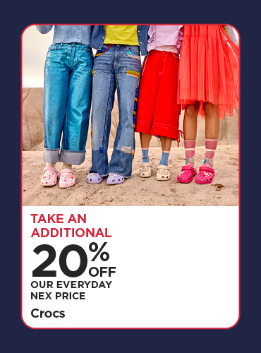 Take An Additional 20% Off Our Everyday NEX Price Crocs Shoes