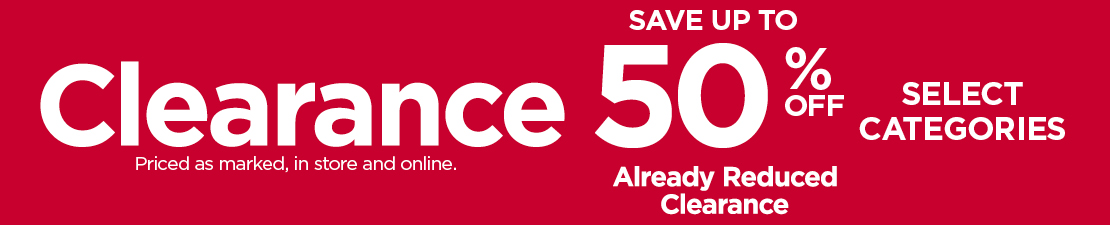 Save Up to 50% Off Already Reduced Clearance